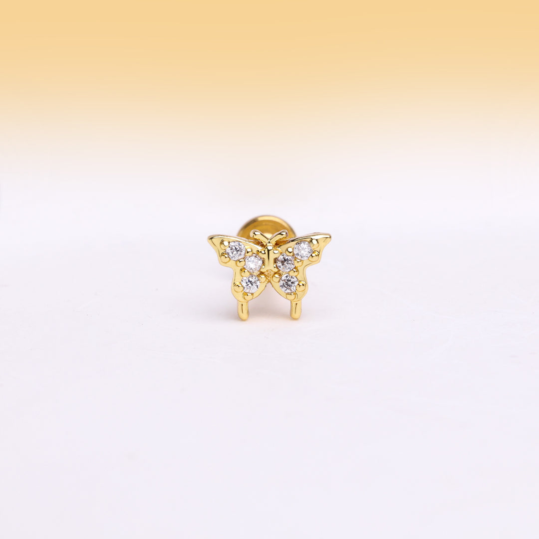 Cheerful Butterfly Stud - OhmoJewelry