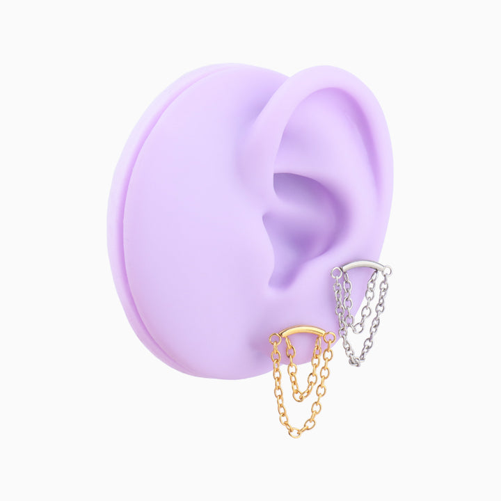 Double Chain Earring - OhmoJewelry