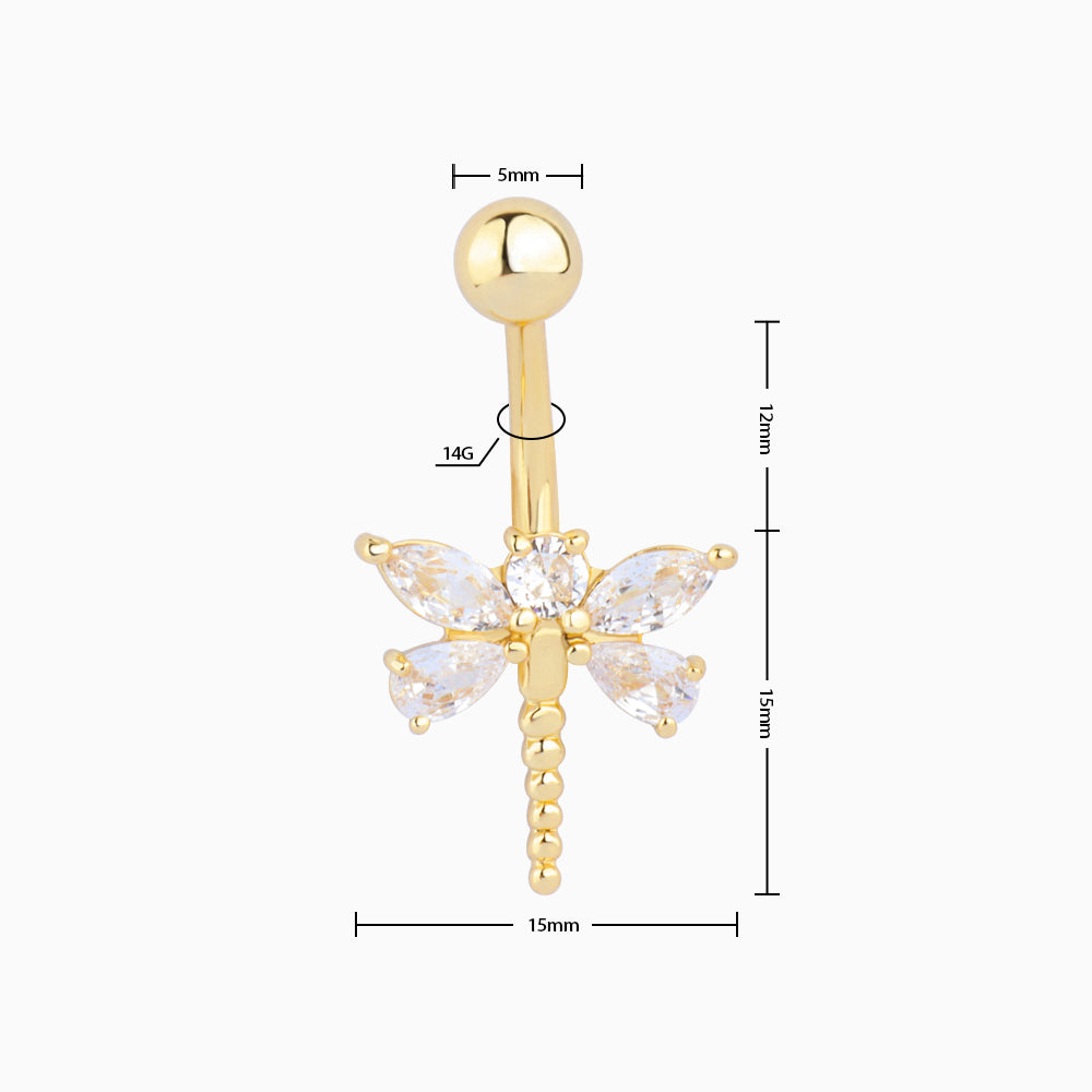 Radiant Dragonfly Belly Ring