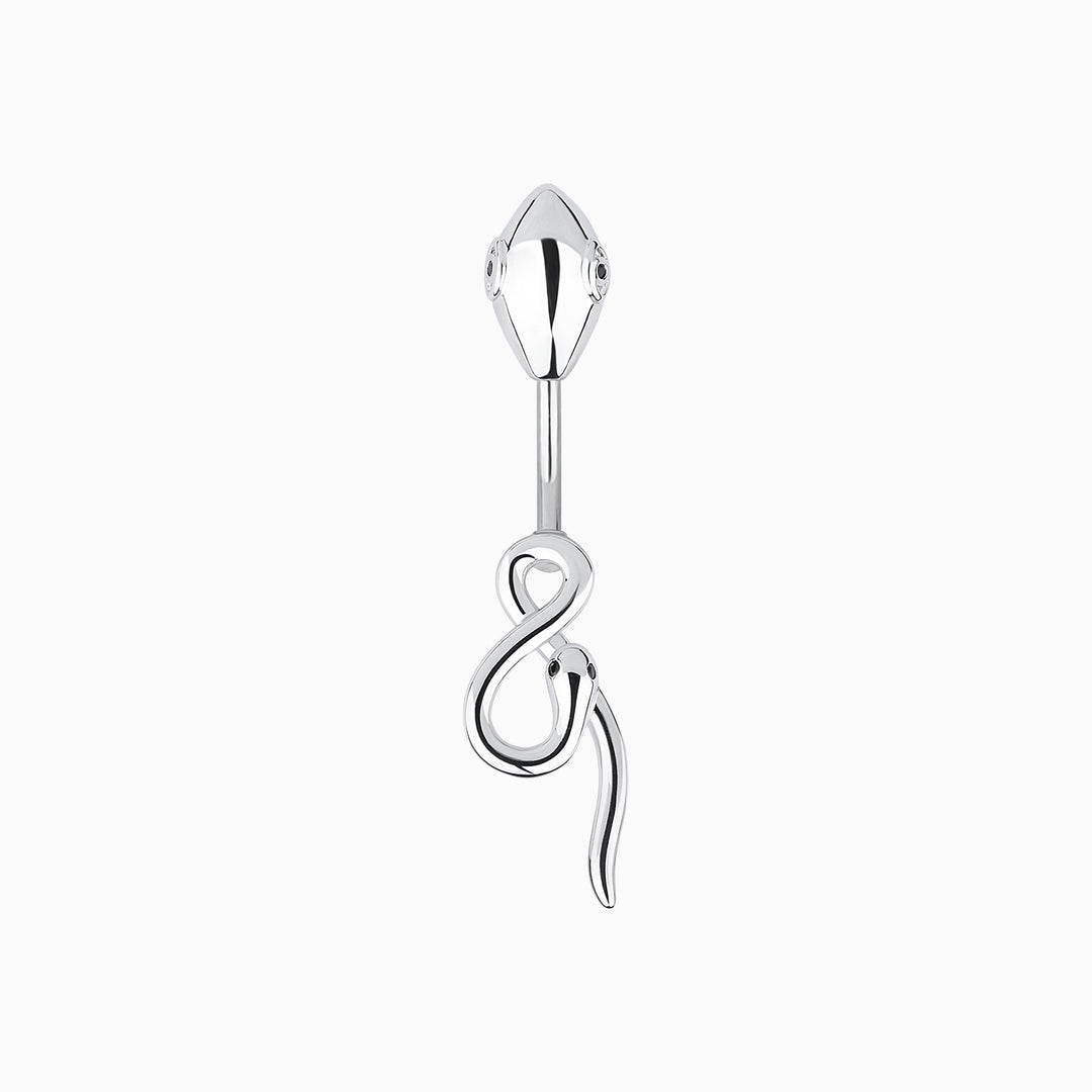Double Snake Belly Ring - OhmoJewelry