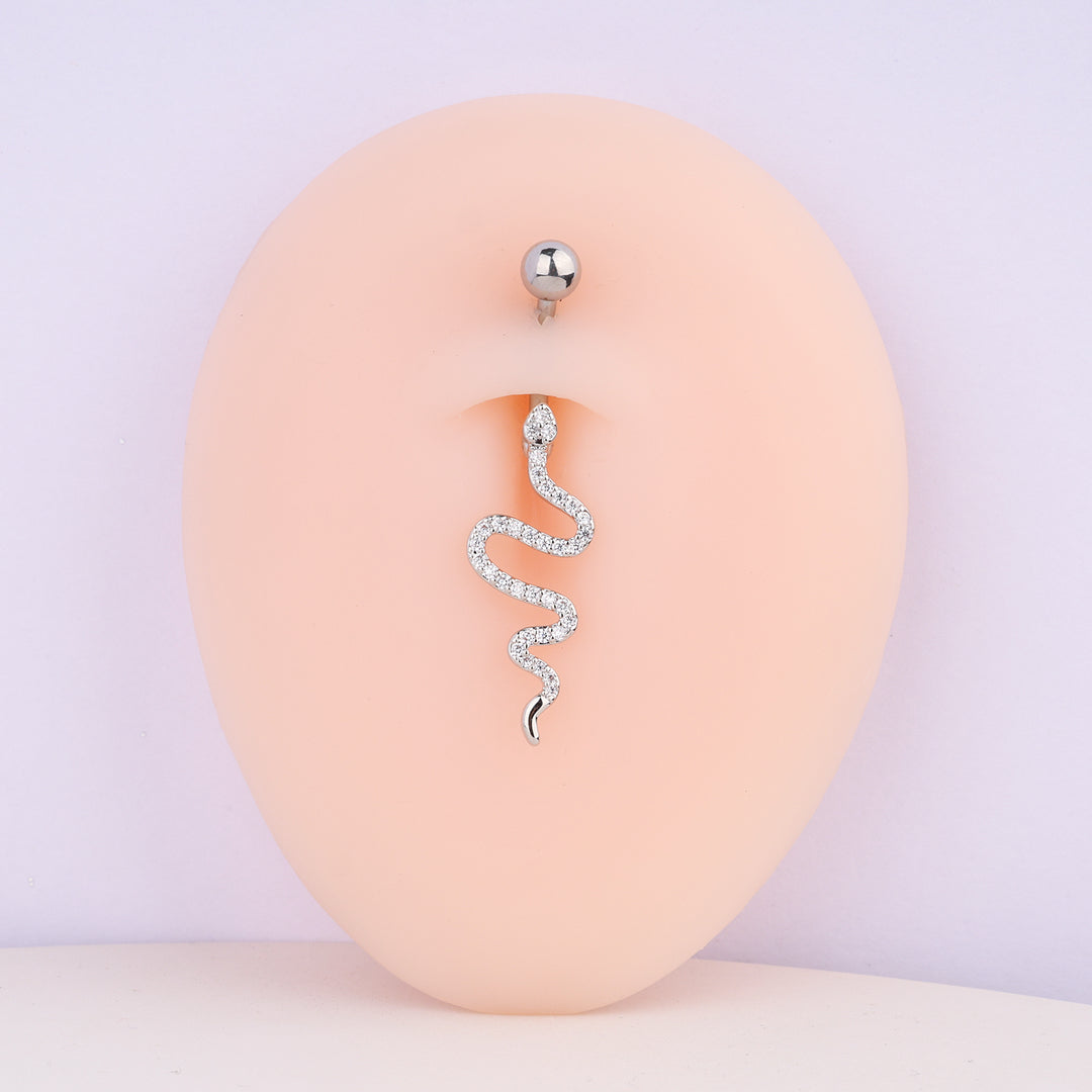 Liberty Snake Belly Ring - OhmoJewelry
