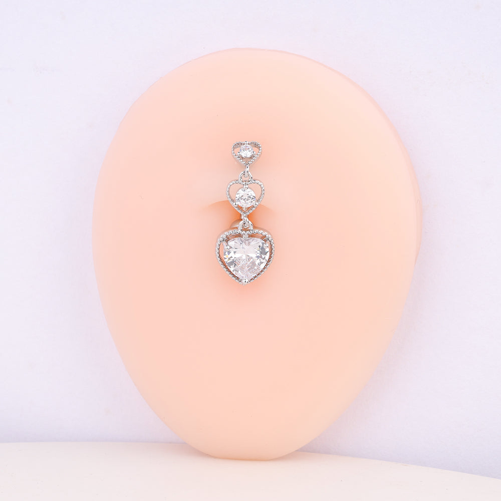 Full Of Love Belly Ring - OhmoJewelry