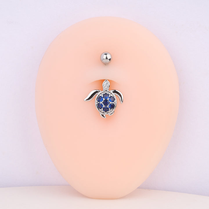 Swimming Turtle Belly Ring - OhmoJewelry