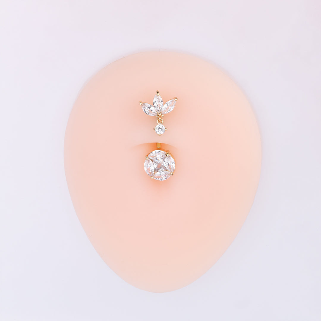 Exquisite Marquise Belly Ring