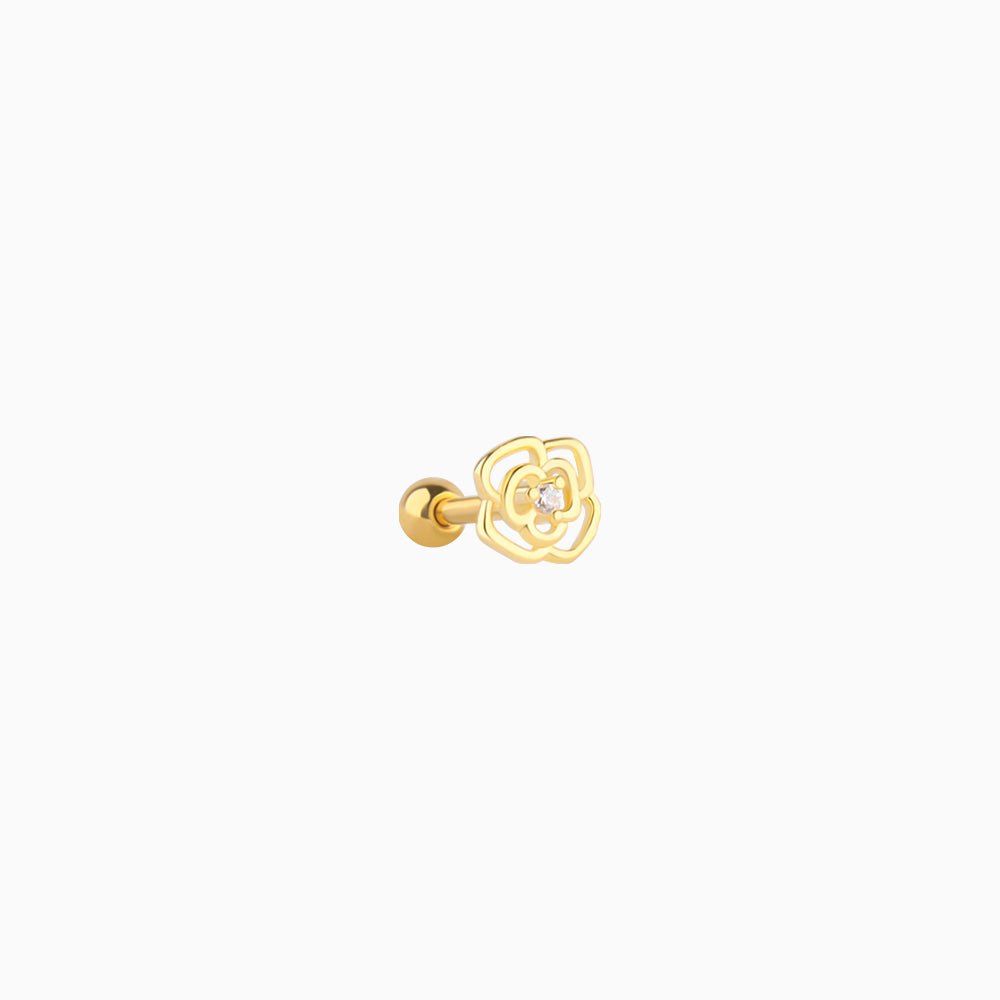 Hollow Rose Flower Stud - OhmoJewelry
