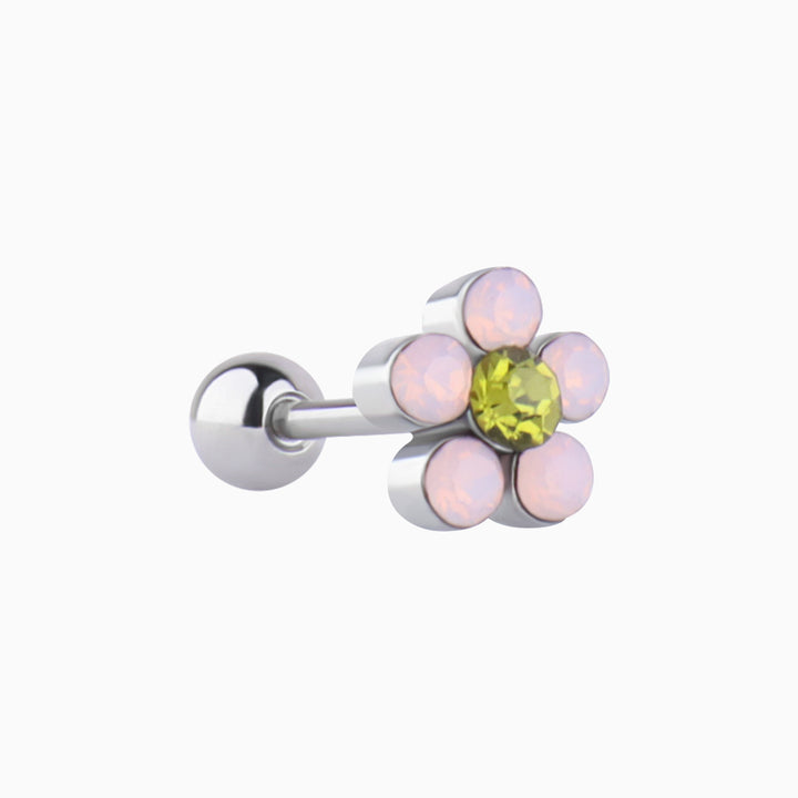 E23m11014 Charming Opal Flower Stud - OhmoJewelry