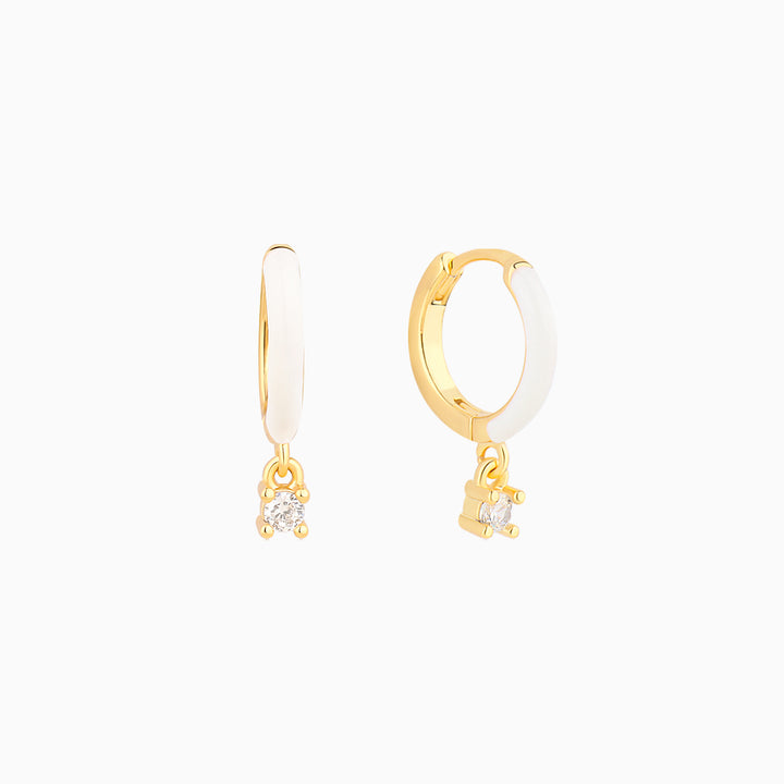 Round Gemstone Drop Earrings - OhmoJewelry