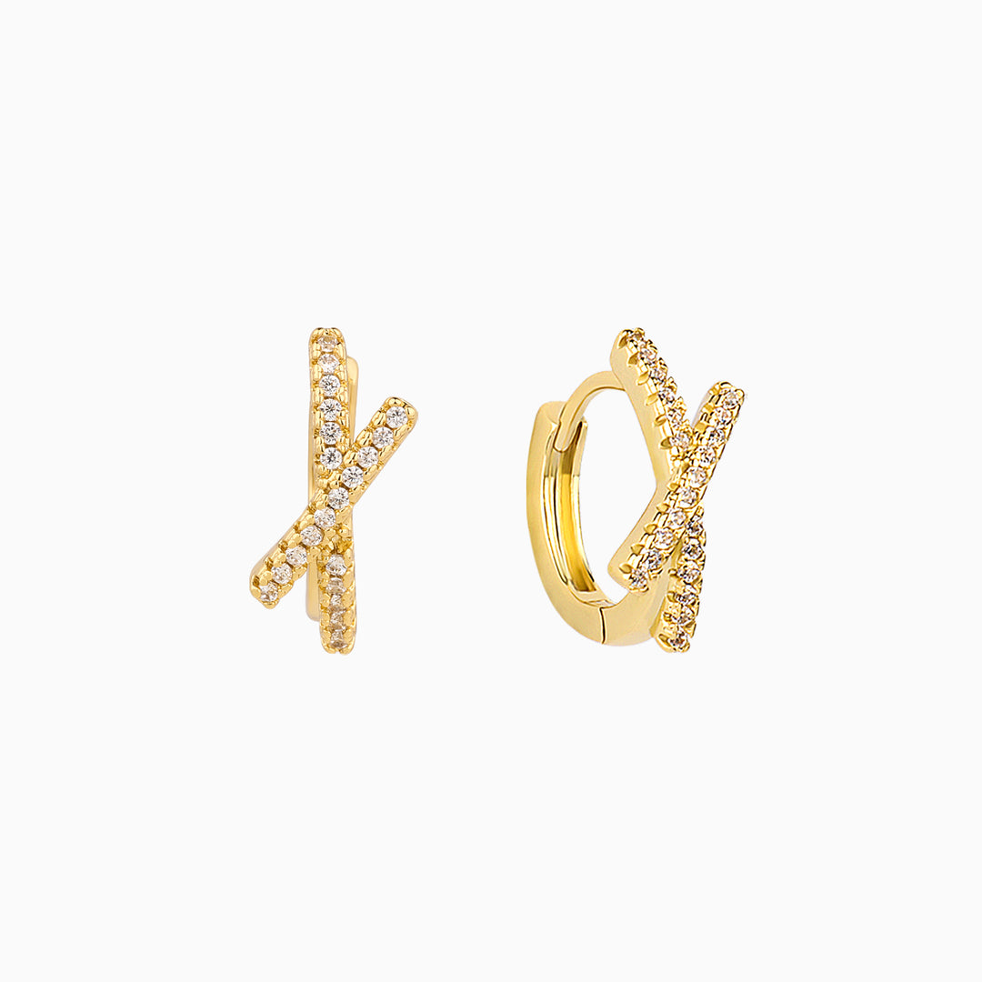 Letter X Hoops - OhmoJewelry