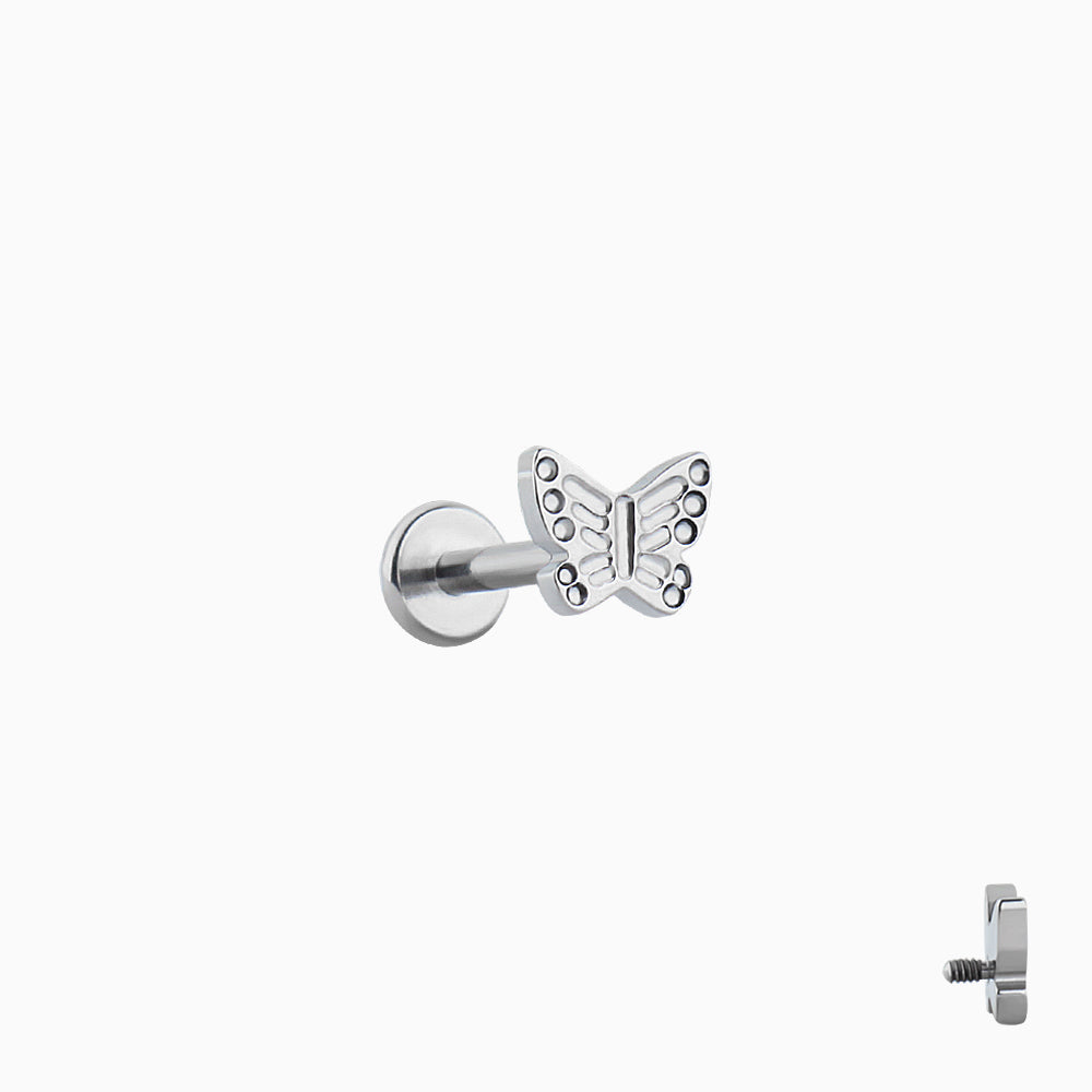 Titanium Butterfly Stud - OhmoJewelry
