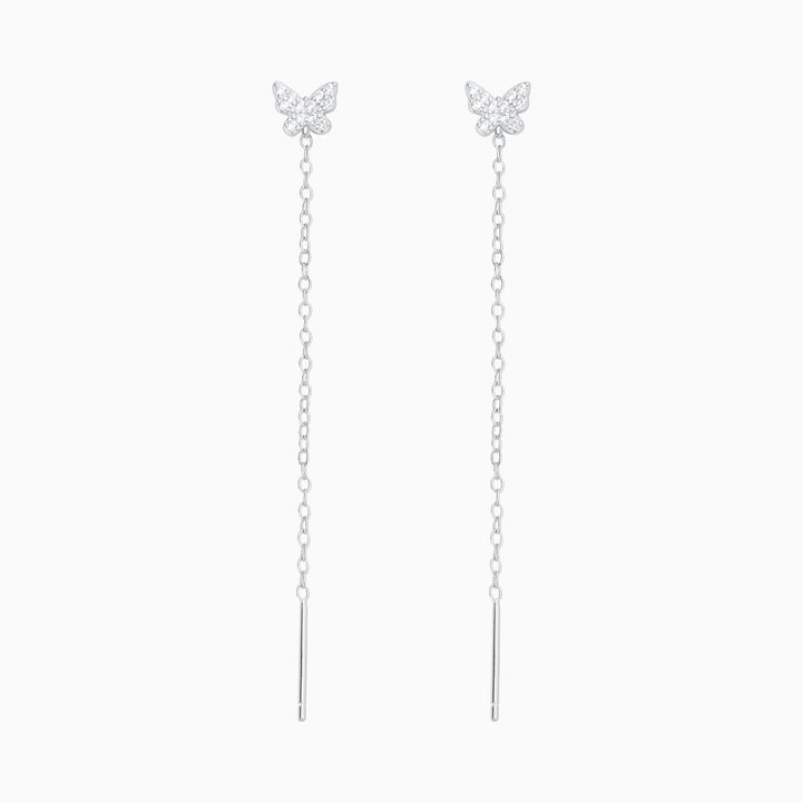 Sparkling Butterfly Ear Threads - OhmoJewelry