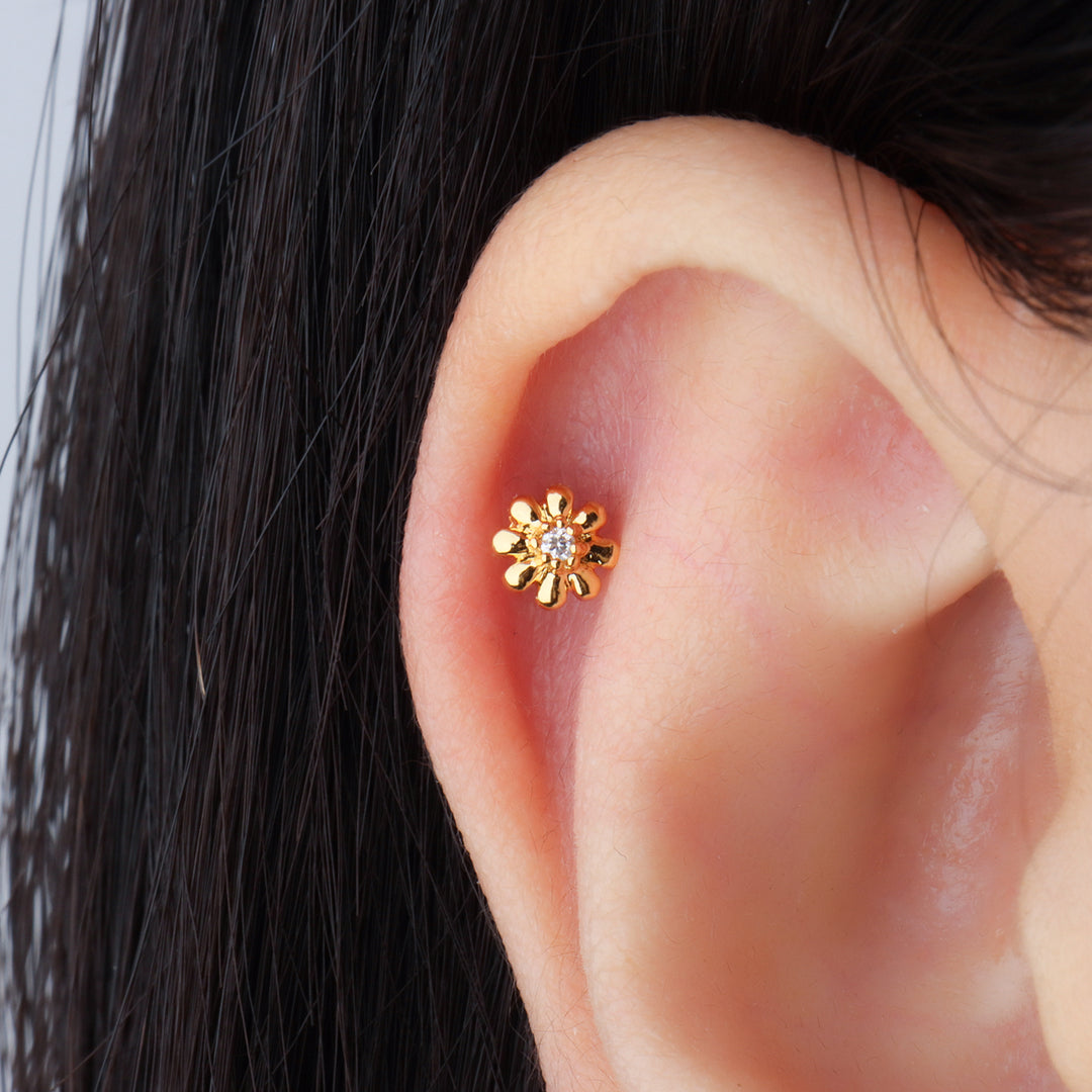 Exquisite Little Flower Stud - OhmoJewelry