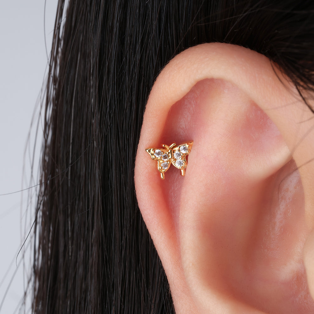 Cheerful Butterfly Stud - OhmoJewelry