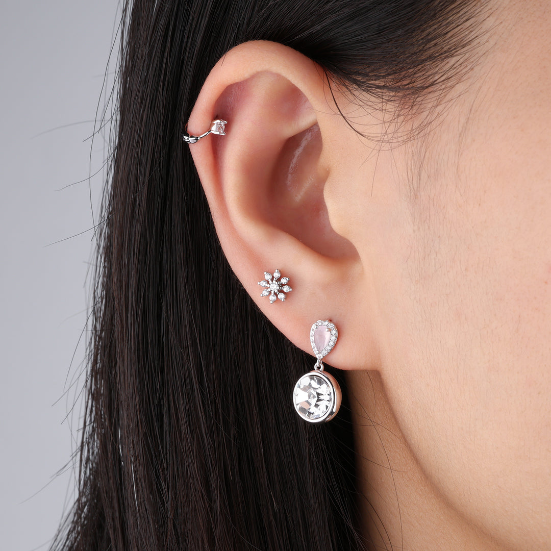 Pink Gemstone Drop Earrings - OhmoJewelry