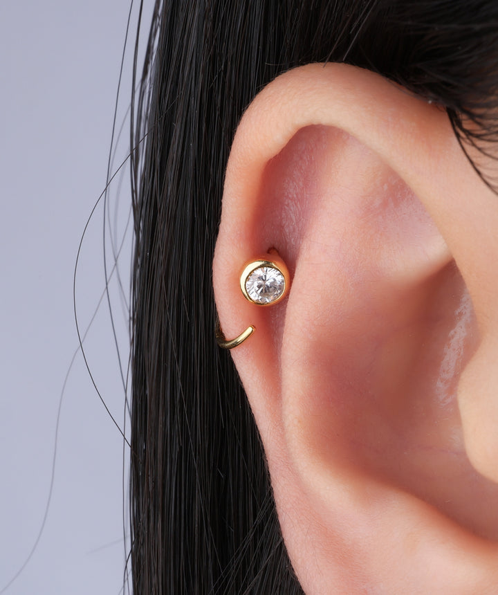 Round Gemstone Earrings