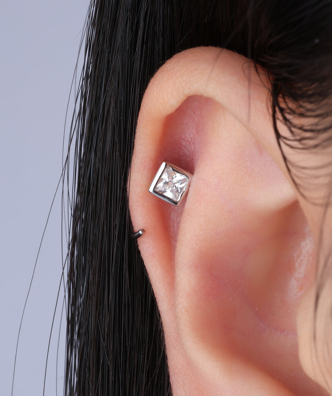 Square Gemstone Earrings