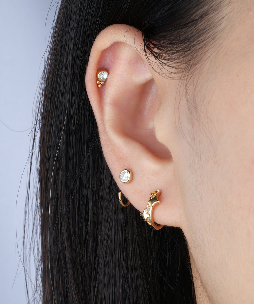 Round Gemstone Earrings