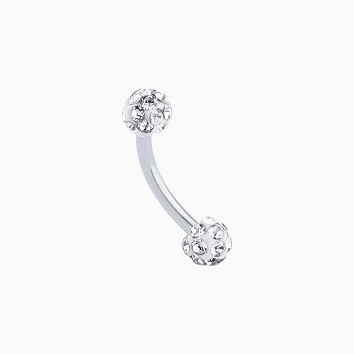 EB0002 Charm Ball Curved Barbell - OhmoJewelry