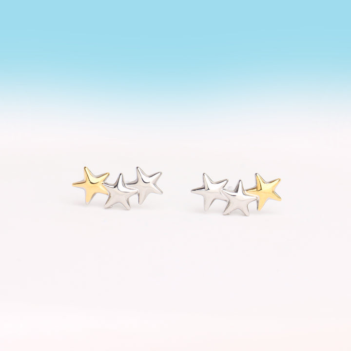 Unique Star Studs - OhmoJewelry