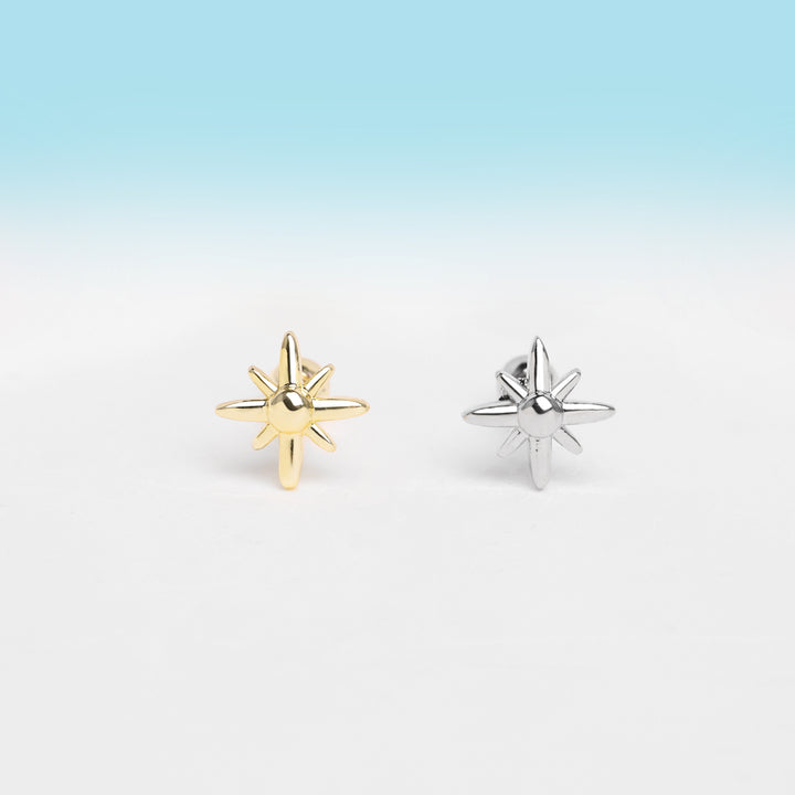 Eight-pointed Star Stud - OhmoJewelry