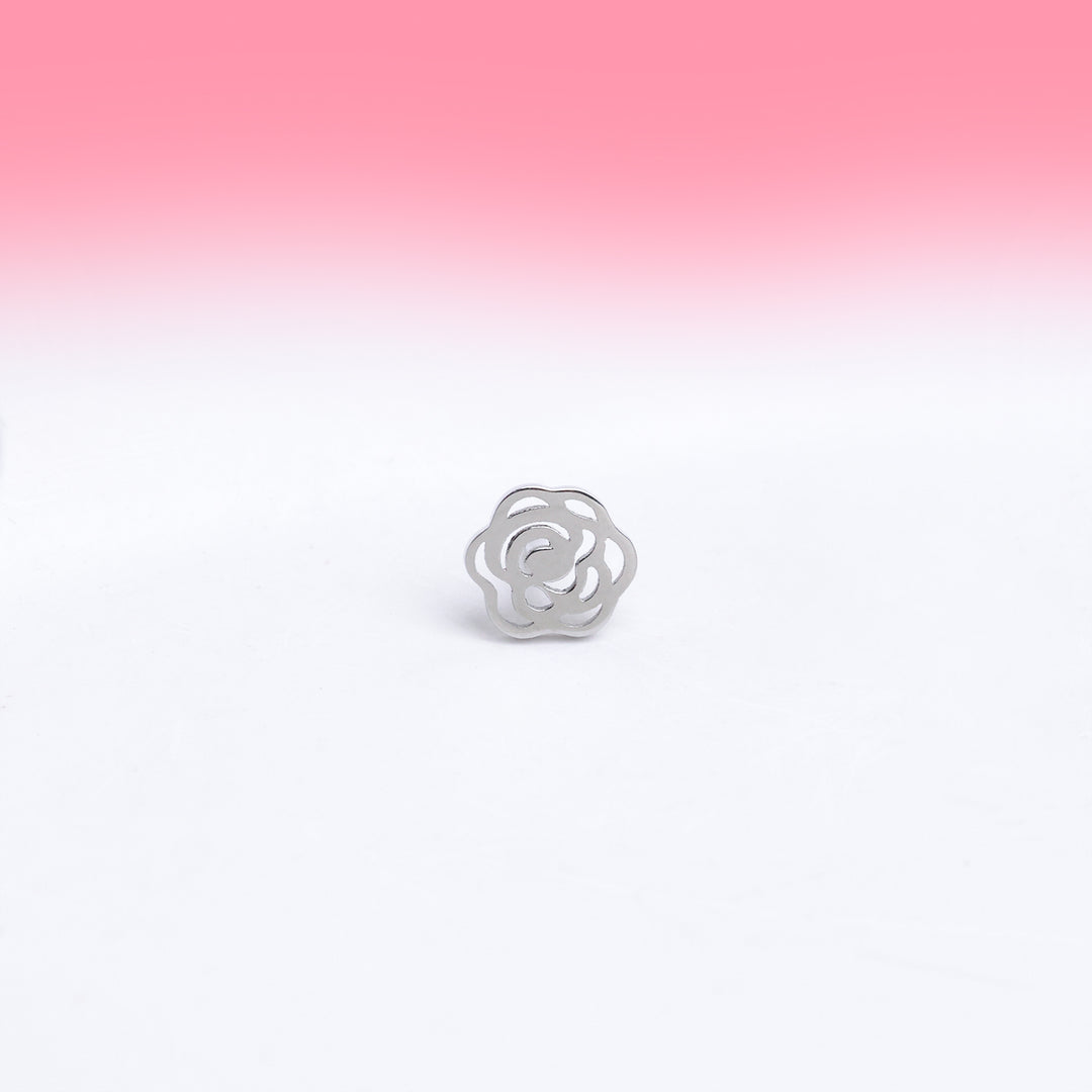 Elegant Hollow Rose Flower Stud - OhmoJewelry