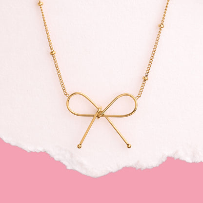 Sweet Bow Choker Necklace