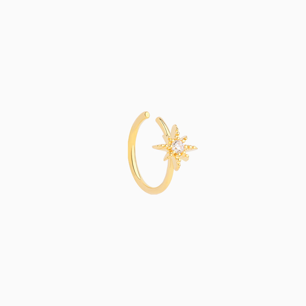 Eight-pointed Star Nose Hoop - OhmoJewelry