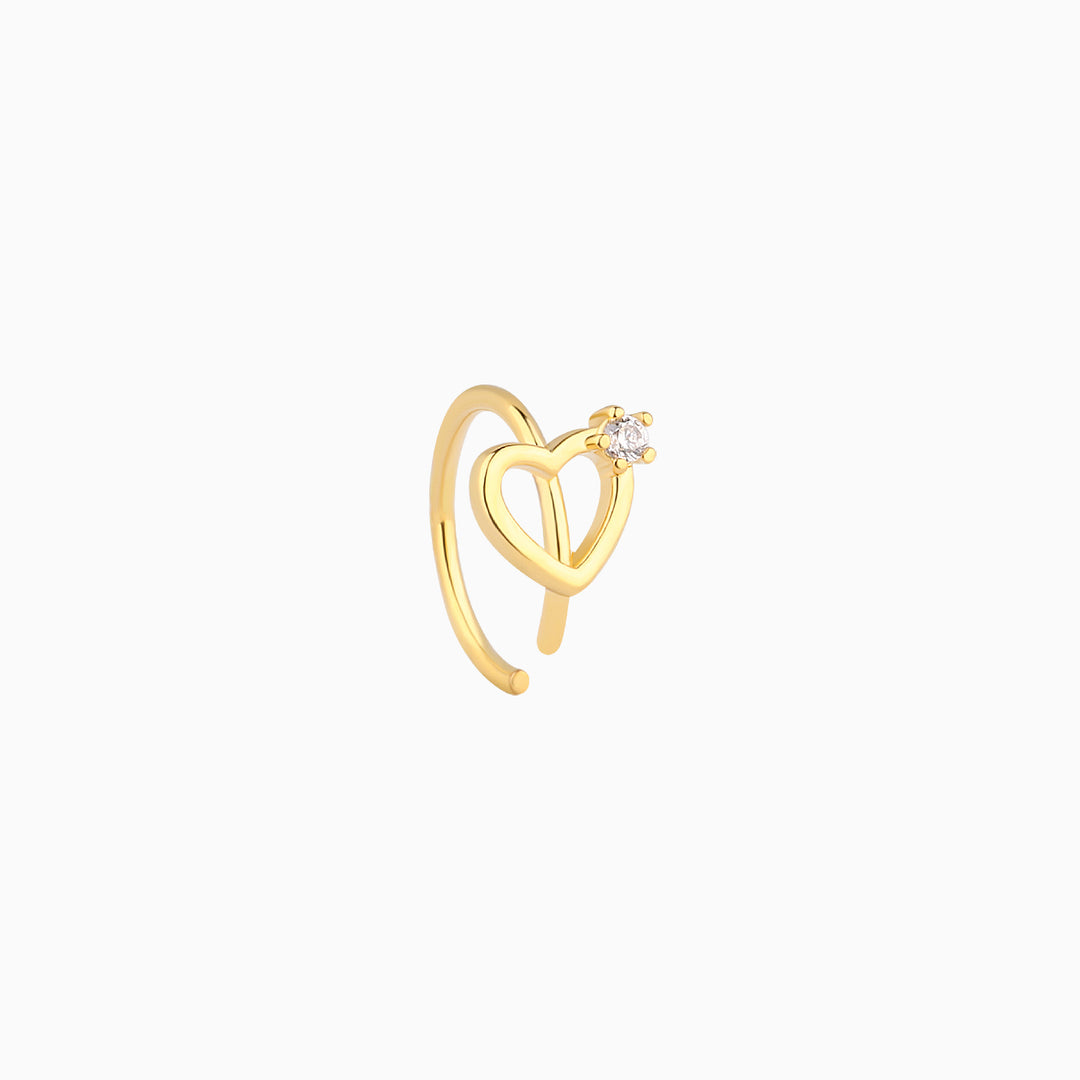 Heart Nostril Hoop - OhmoJewelry