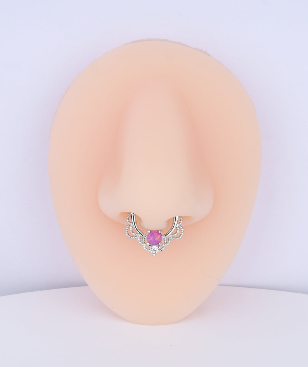 Purple Opal Clicker Hoop