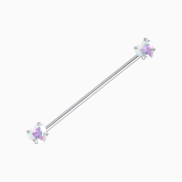 Hearts Industrial Barbell - OhmoJewelry