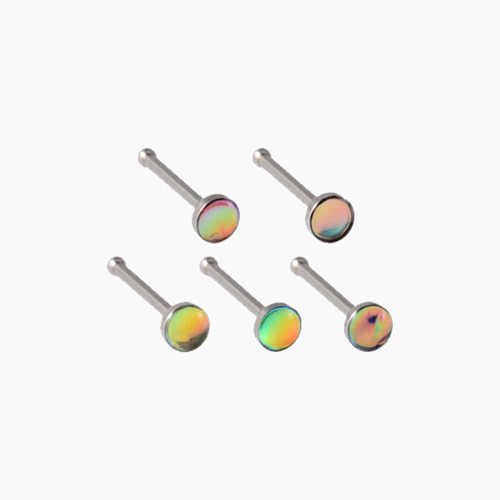 Colored Opal Nose Stud - OhmoJewelry