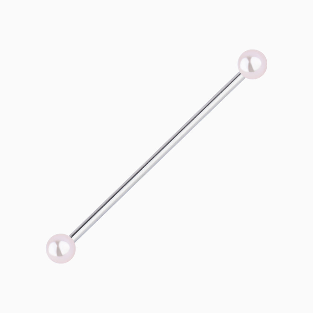 Basic Pearl Industrial Barbell - OhmoJewelry