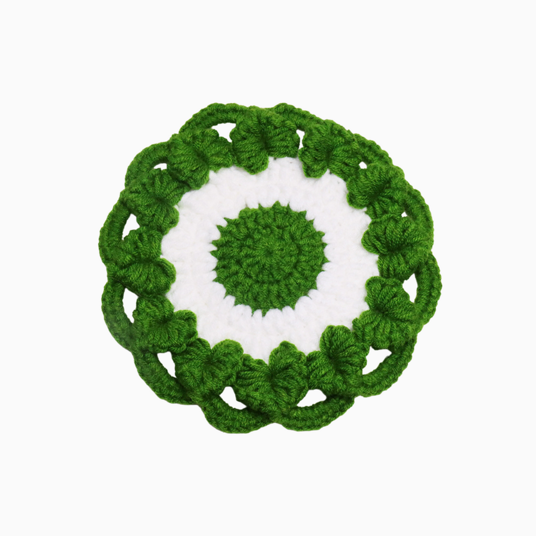 Beautiful Large Flower Crochet Coaster - OhmoJewelry