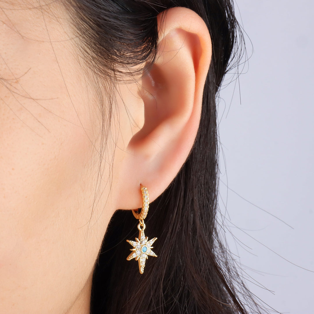 Brilliant Star Drop Earrings - OhmoJewelry