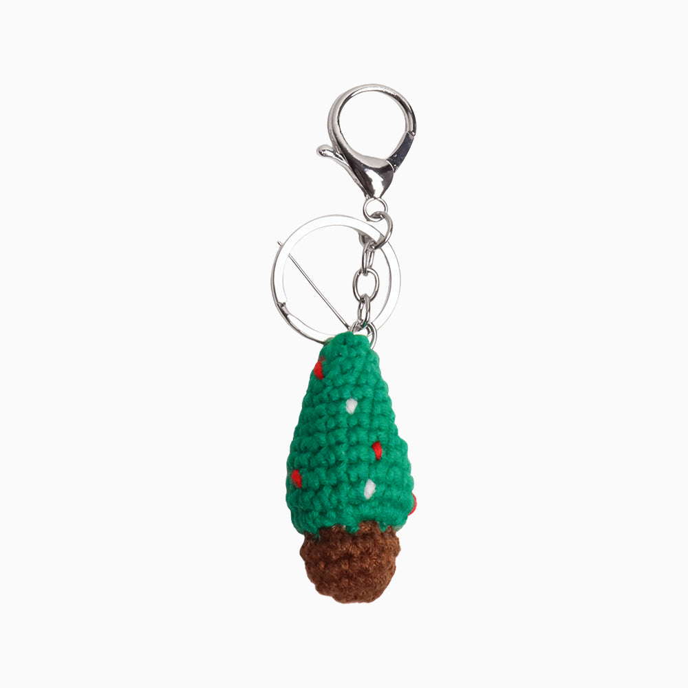 Christmas Tree Crochet Keychain - OhmoJewelry