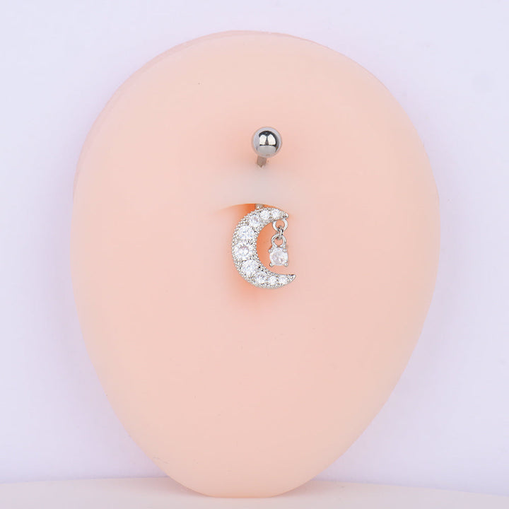 Crescent Moon Belly Ring - OhmoJewelry