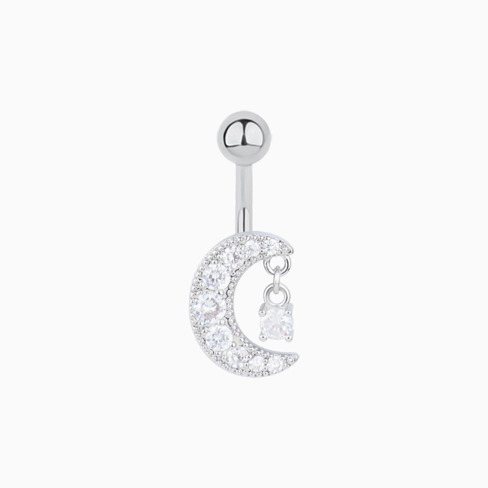 Crescent Moon Belly Ring - OhmoJewelry