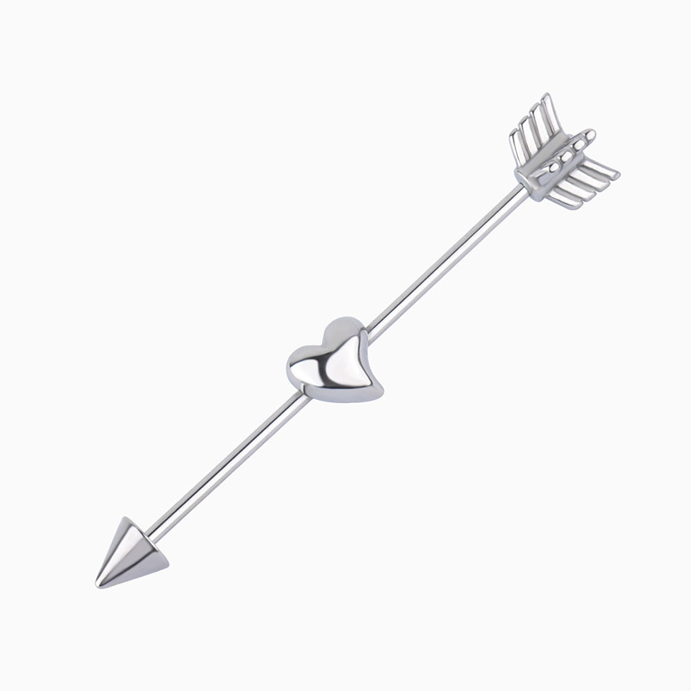 Cupid's Arrow Industrial Barbell - OhmoJewelry