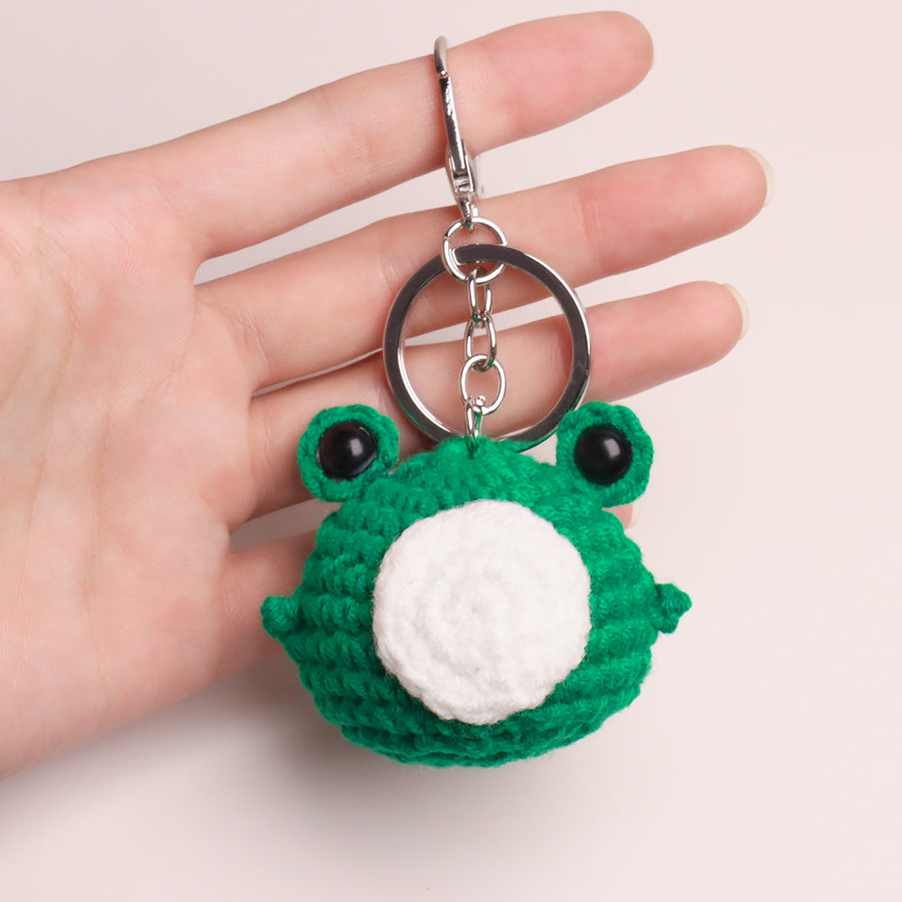 Cute Frog Crochet Keychain - OhmoJewelry