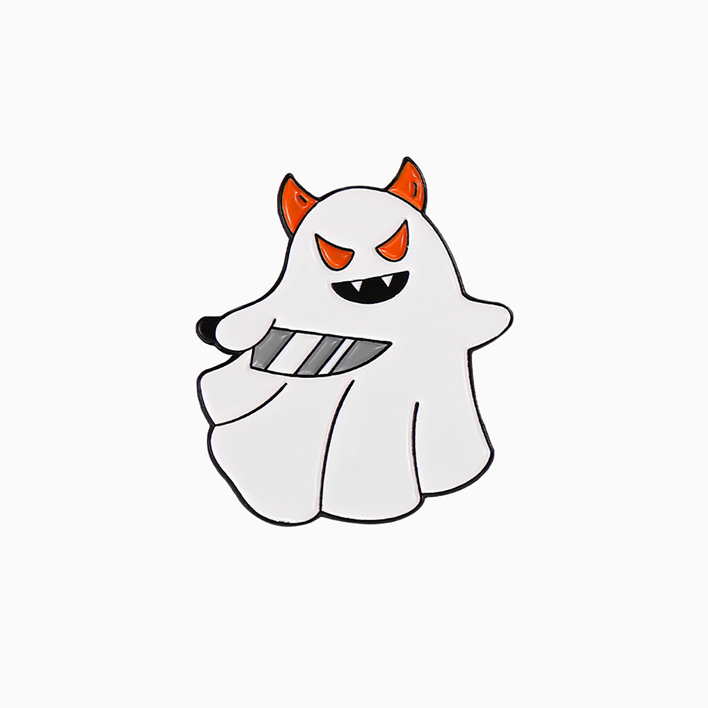 Cute Ghost With Knife Pin - OhmoJewelry