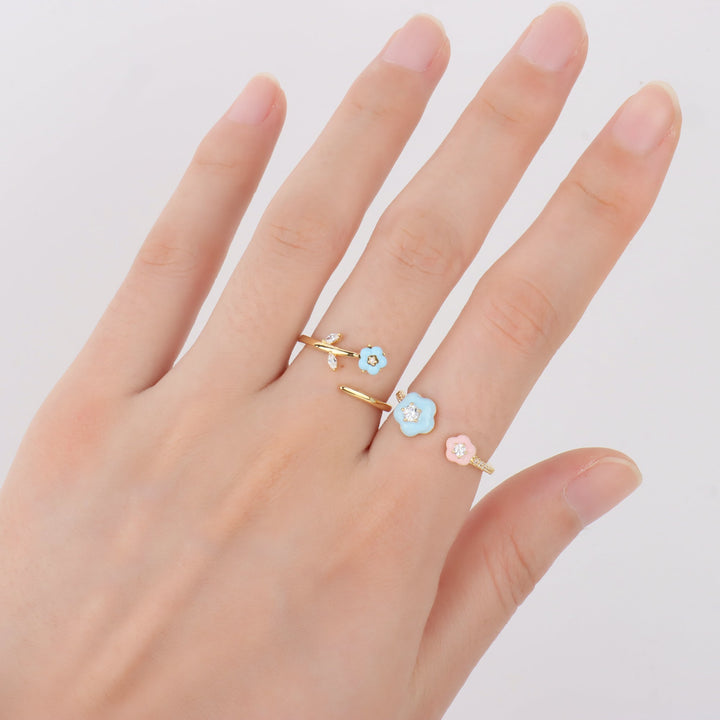 Double Flower Ring - OhmoJewelry
