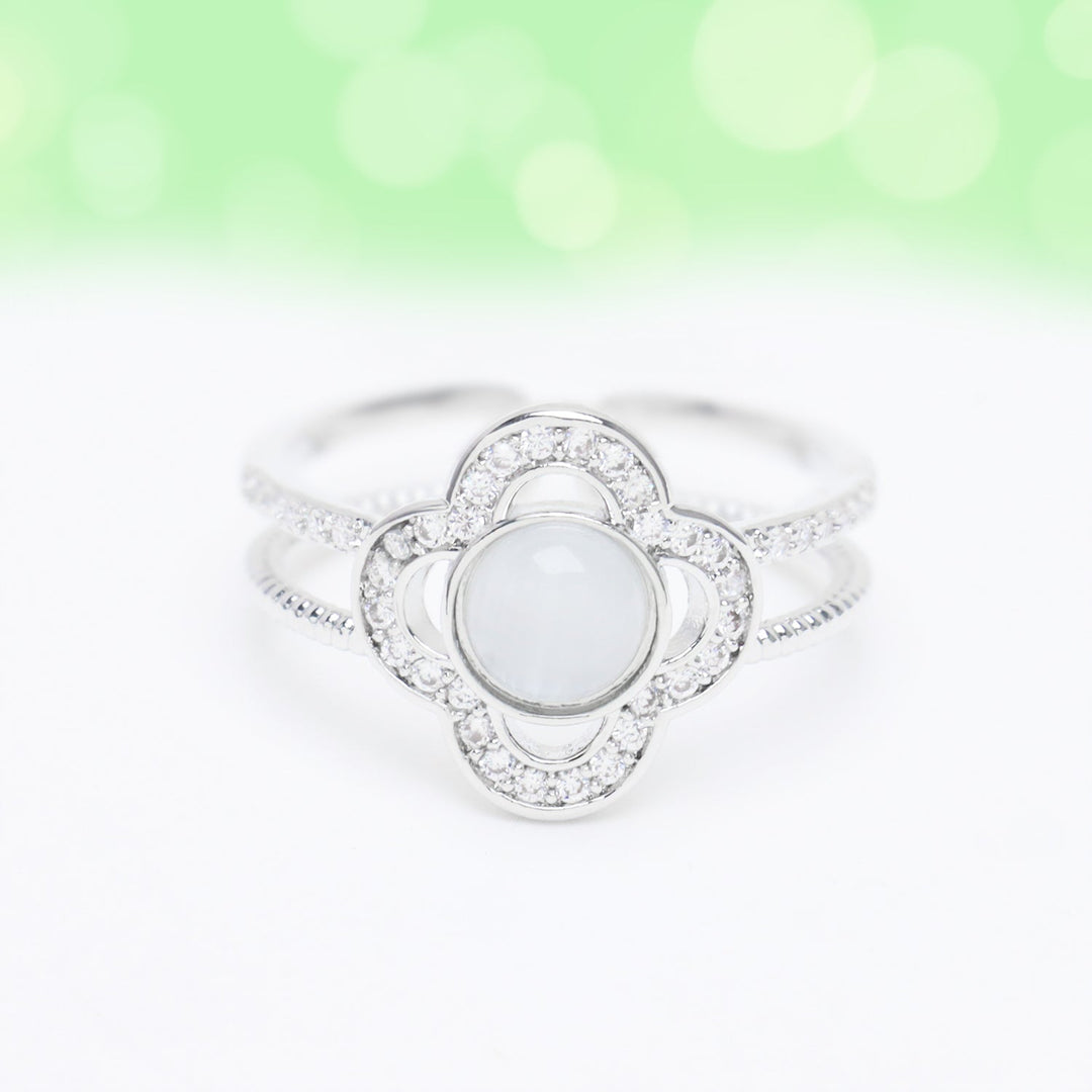 Opal Four Leaf Clover Ring - OhmoJewelry