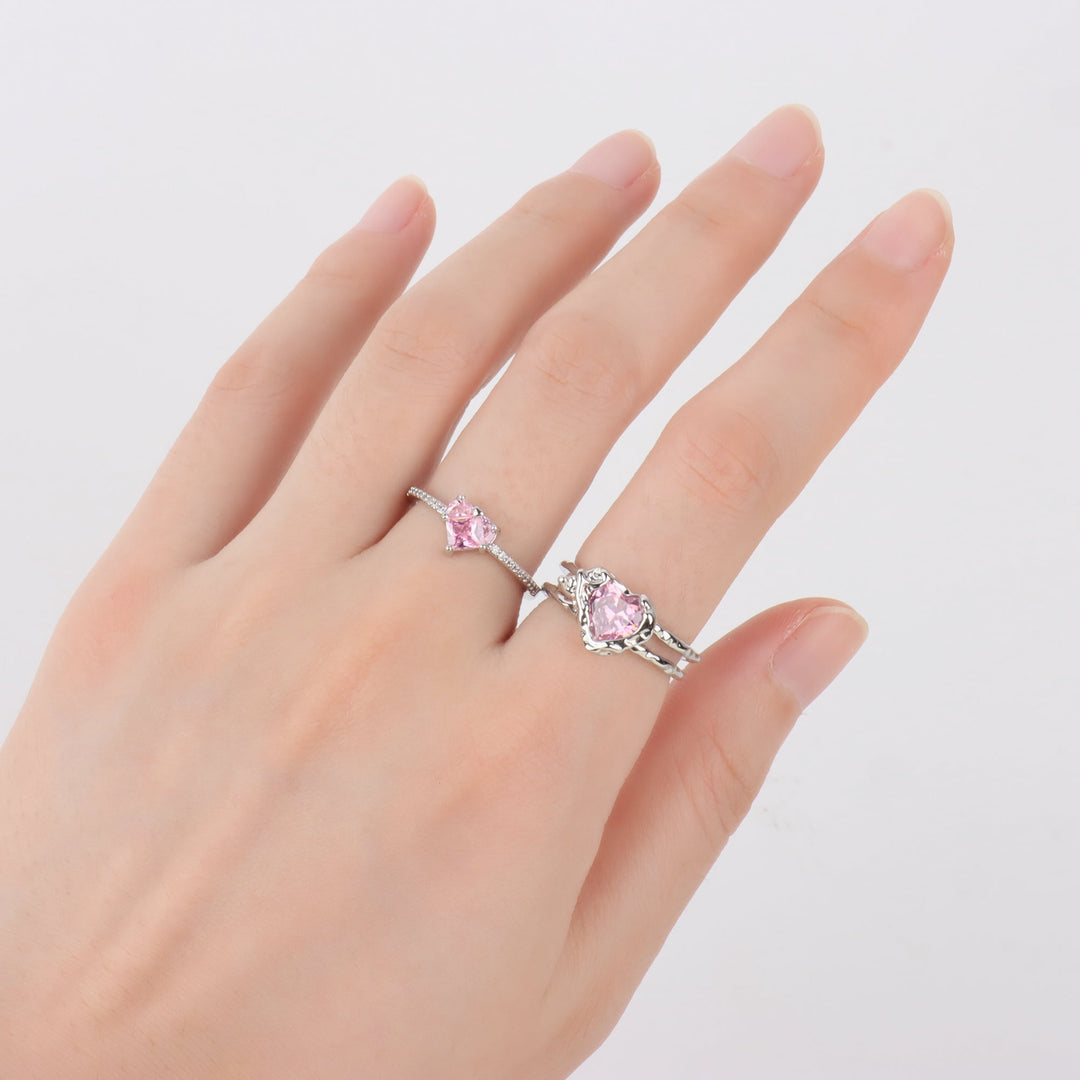 Pink Heart Ring - OhmoJewelry