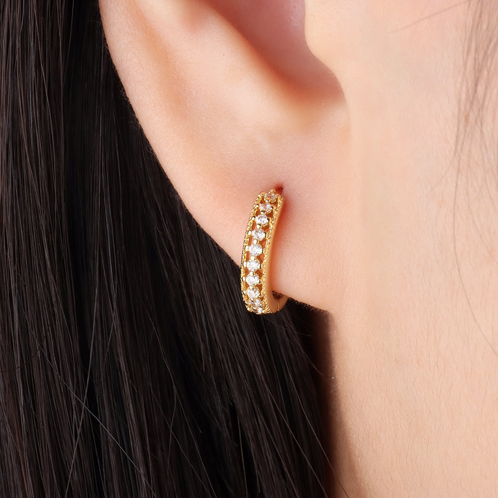 Sparkling Hollow Hoops - OhmoJewelry