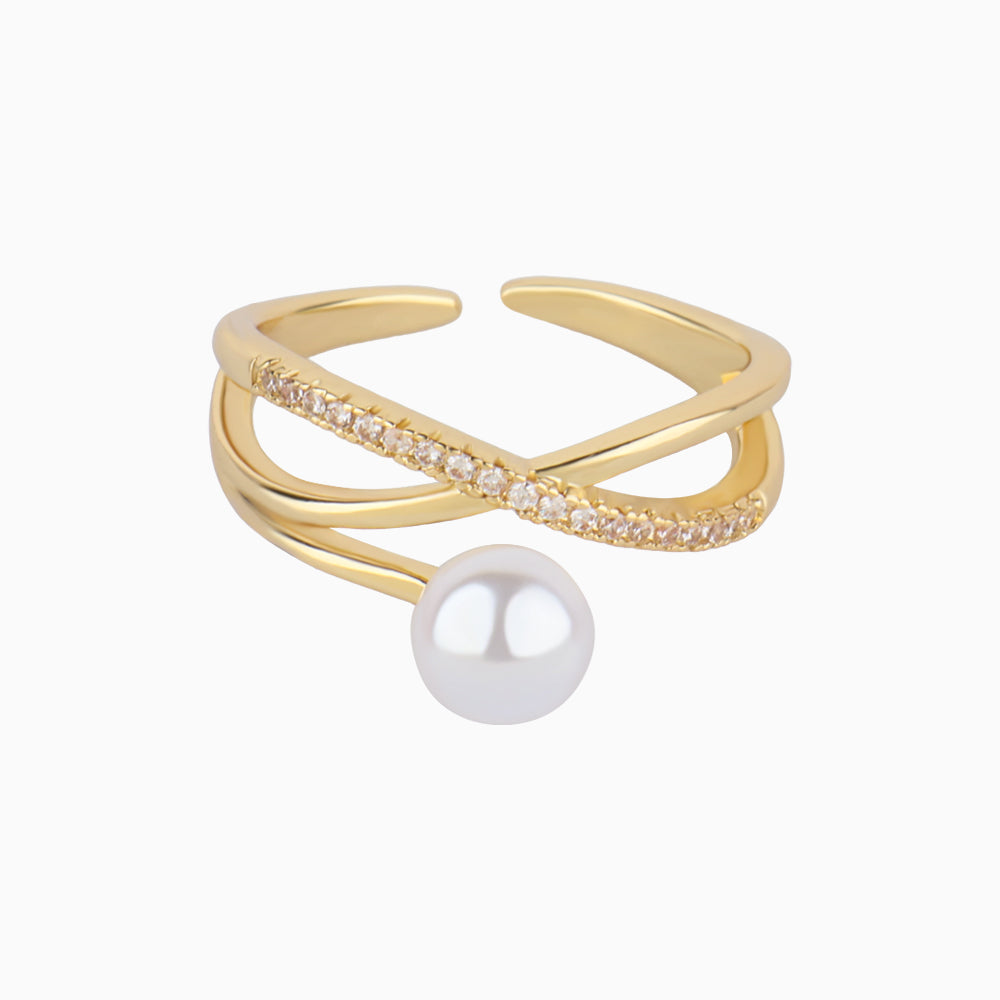 Staggered Pearl Ring - OhmoJewelry