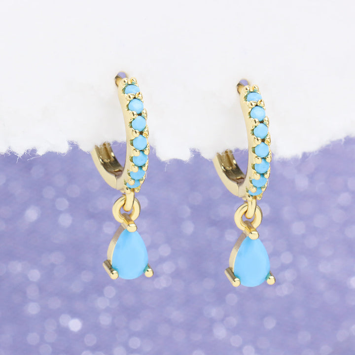 urquoise Water Drop Drops - OhmoJewelry
