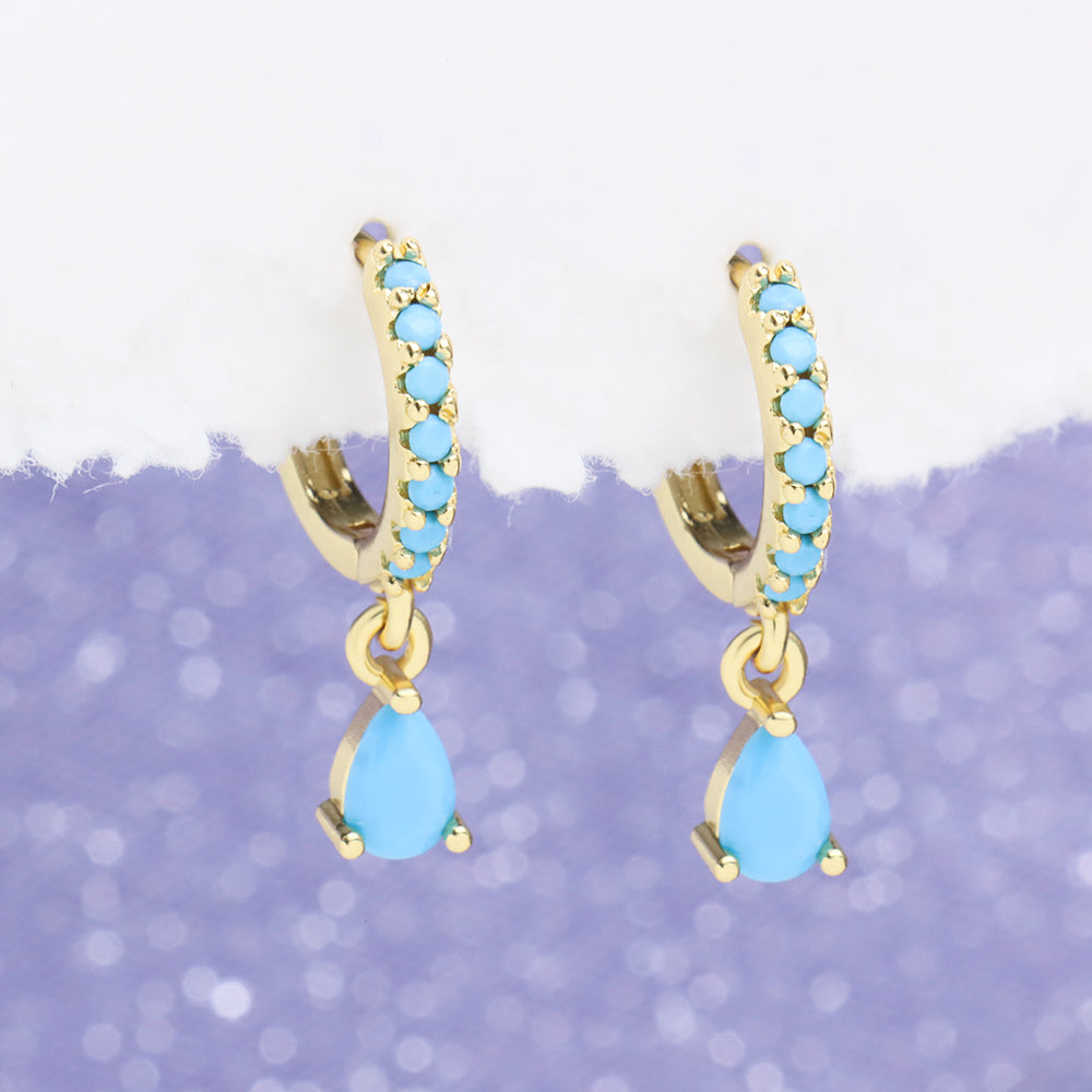 urquoise Water Drop Drops - OhmoJewelry