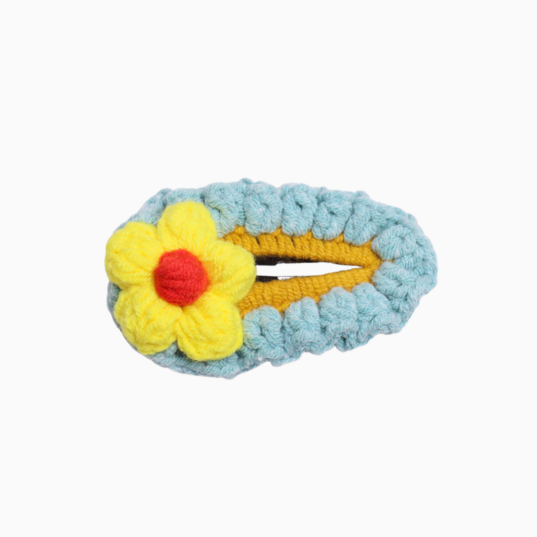 Yellow Flower Crochet Hairpin - OhmoJewelry