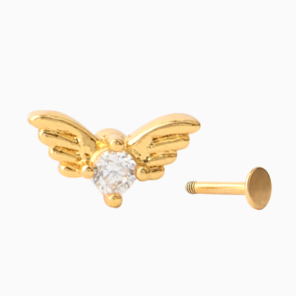 Winged Single Stud Earring - OhmoJewelry