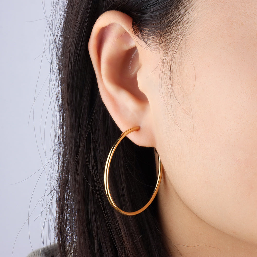 Classic Large Hoops - OhmoJewelry