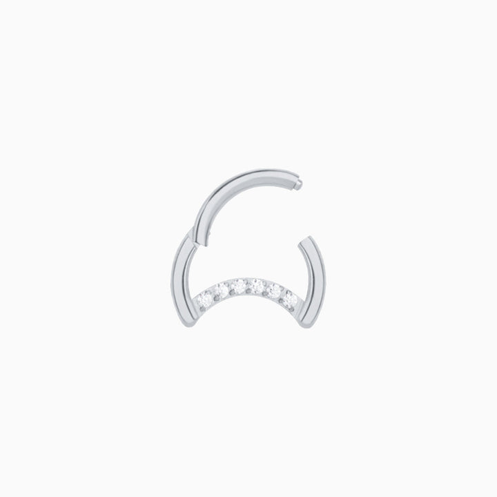 Shining Crescent Clicker Hoop - OhmoJewelry